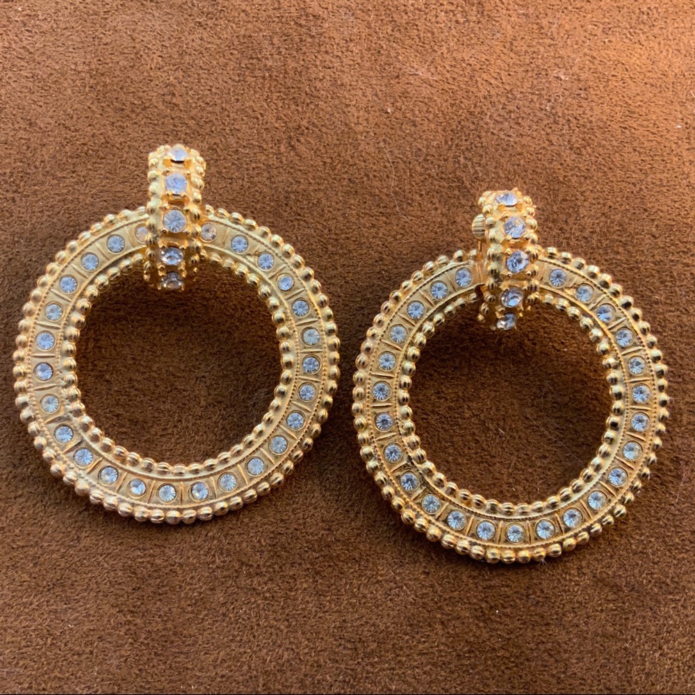 “Kenneth Jay Lane” Rhinestone Statement Earrings - image 1